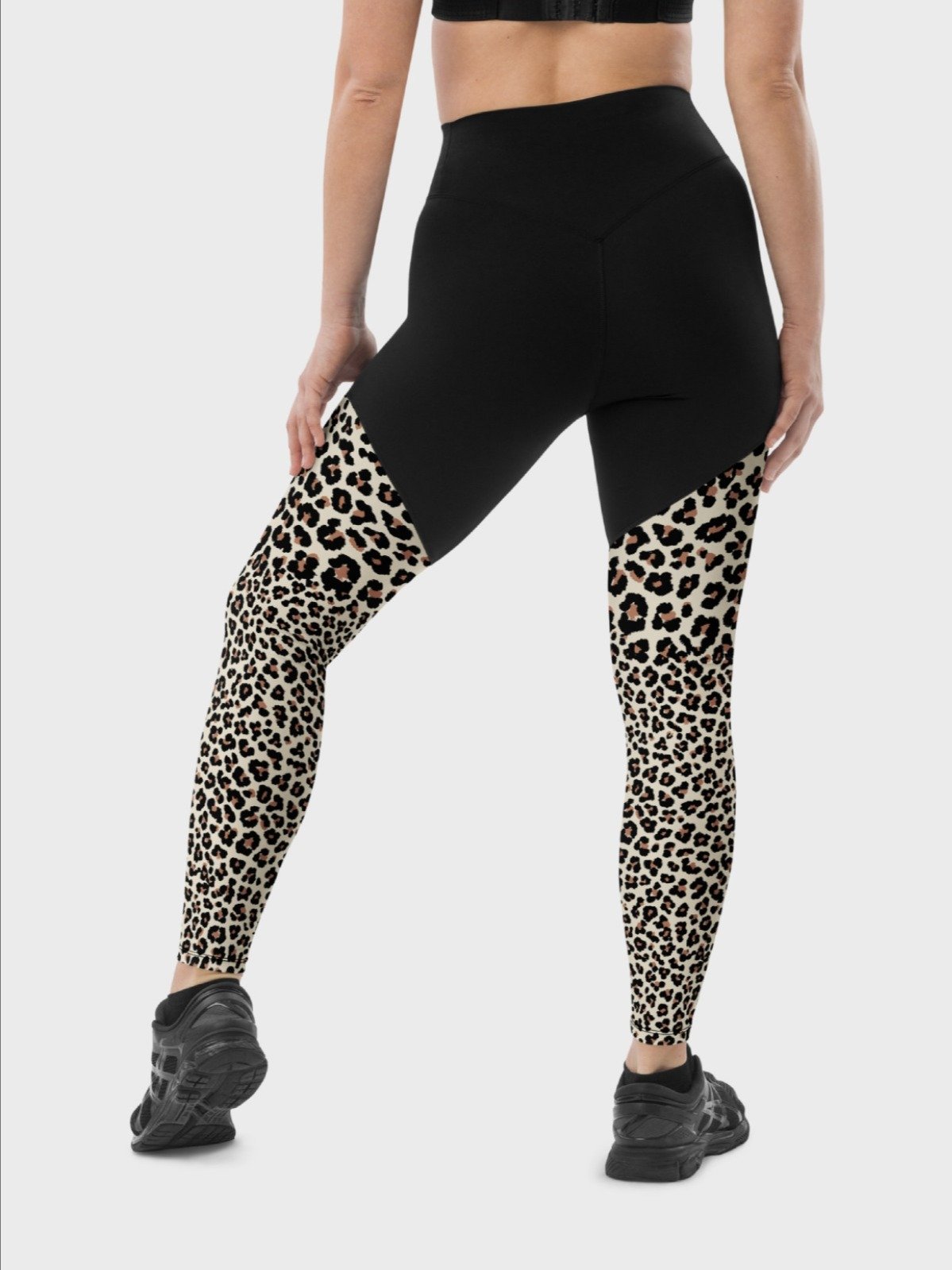 High-Intensity Workout Leggings "Abstract Animal Leopard Skin Fur Pattern" product image (4)