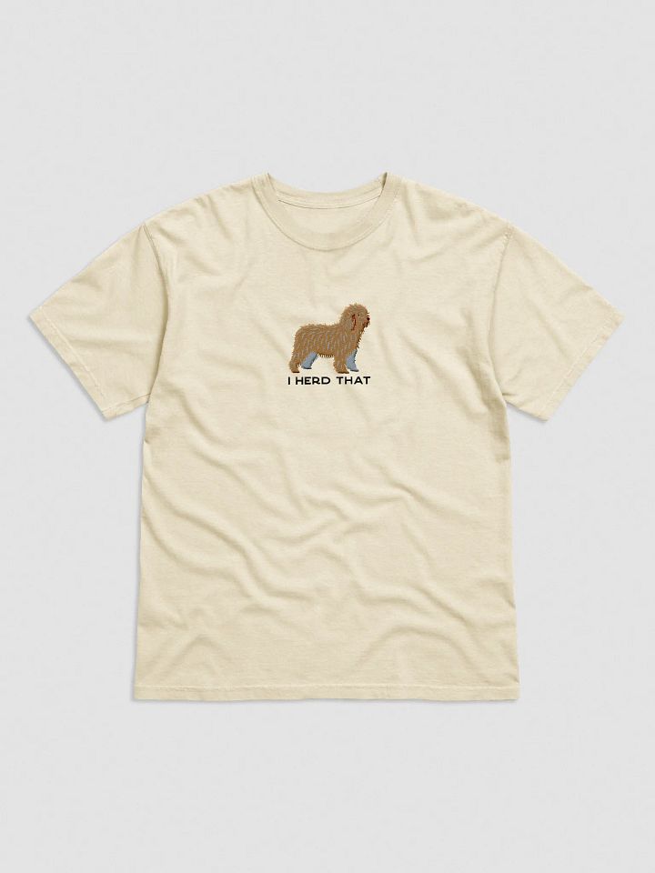 I Herd That T-Shirt(Embroidered) of a Spanish Water Dog(Tan) product image (33)