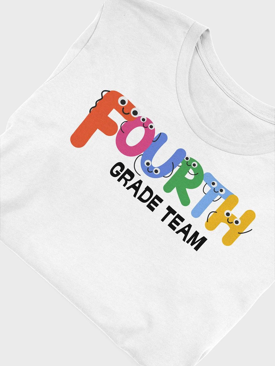 FOURTH GRADE TEAM Cute Letter Characters T-Shirt product image (1)