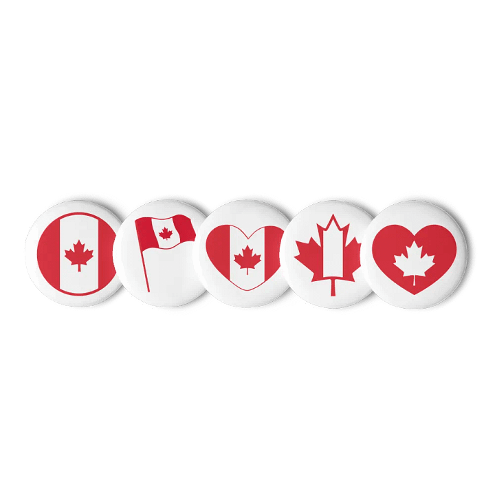 Canadian Flag Pin Buttons Set product image (3)