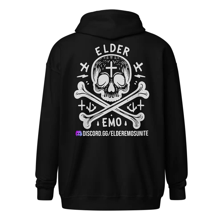 Elder Emo's logo Zip Hoodie With Discord Link (Unisex) product image (1)