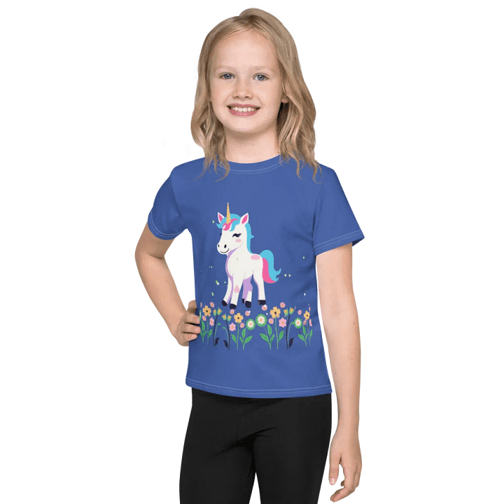 Smiling Unicorn All-Over Print Kids T-Shirt product image (1)