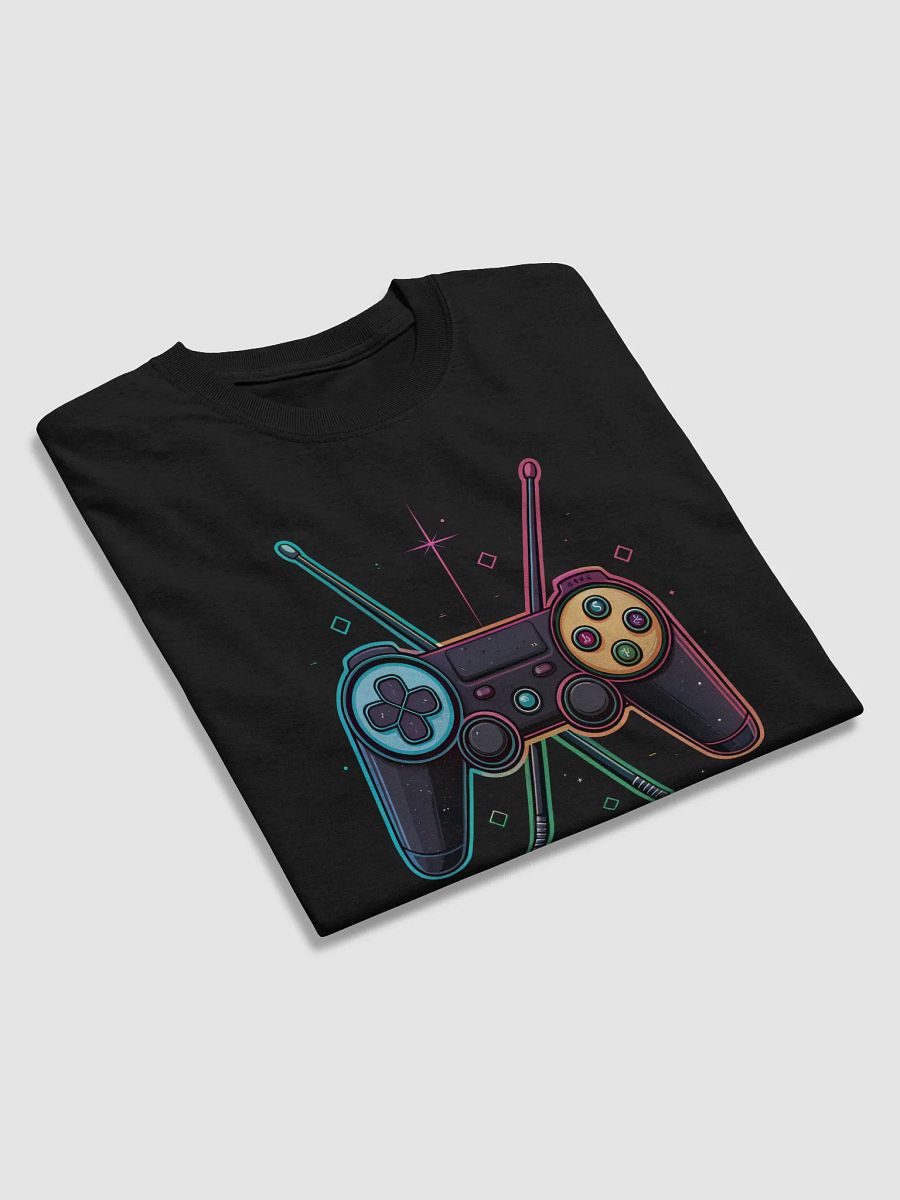 Beat the Game: Unleash Your Rhythm with Controllers Shaped Like Drumsticks T-Shirt product image (4)