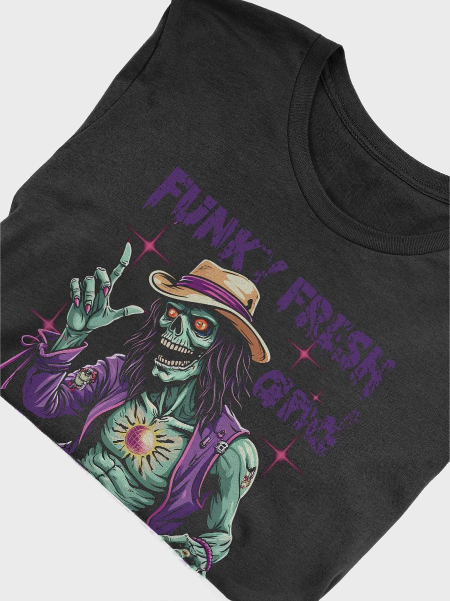 Funky Fresh and Undead Zombie T-Shirt – Retro Disco Graphic Tee for Halloween product image (5)