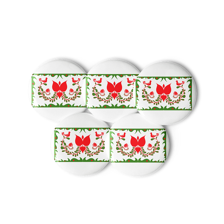 Hungarian Folk-Inspired Bird and Floral Pin Set product image (3)