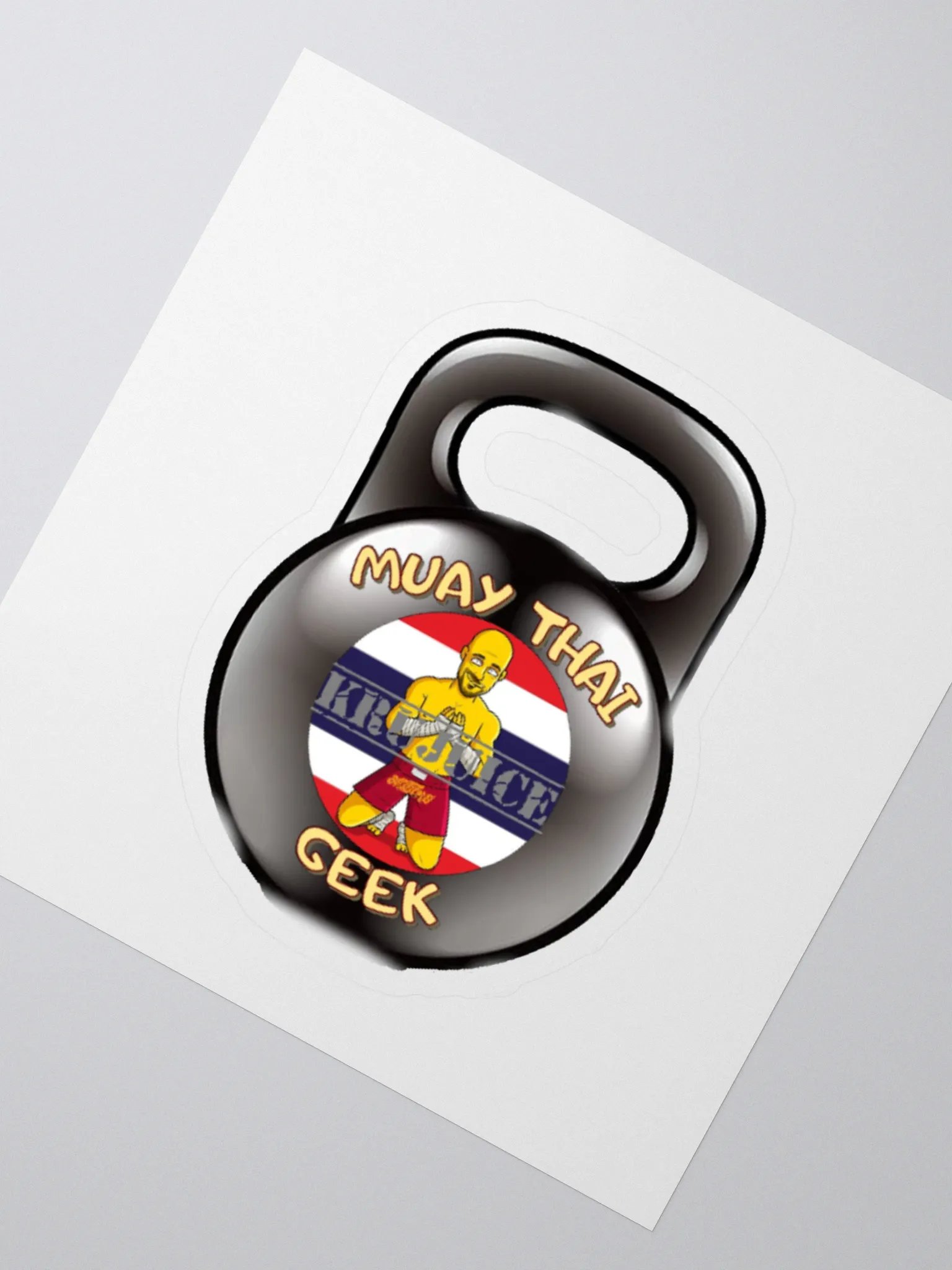 Muay Thai Geek Kettlebell stickers product image (2)