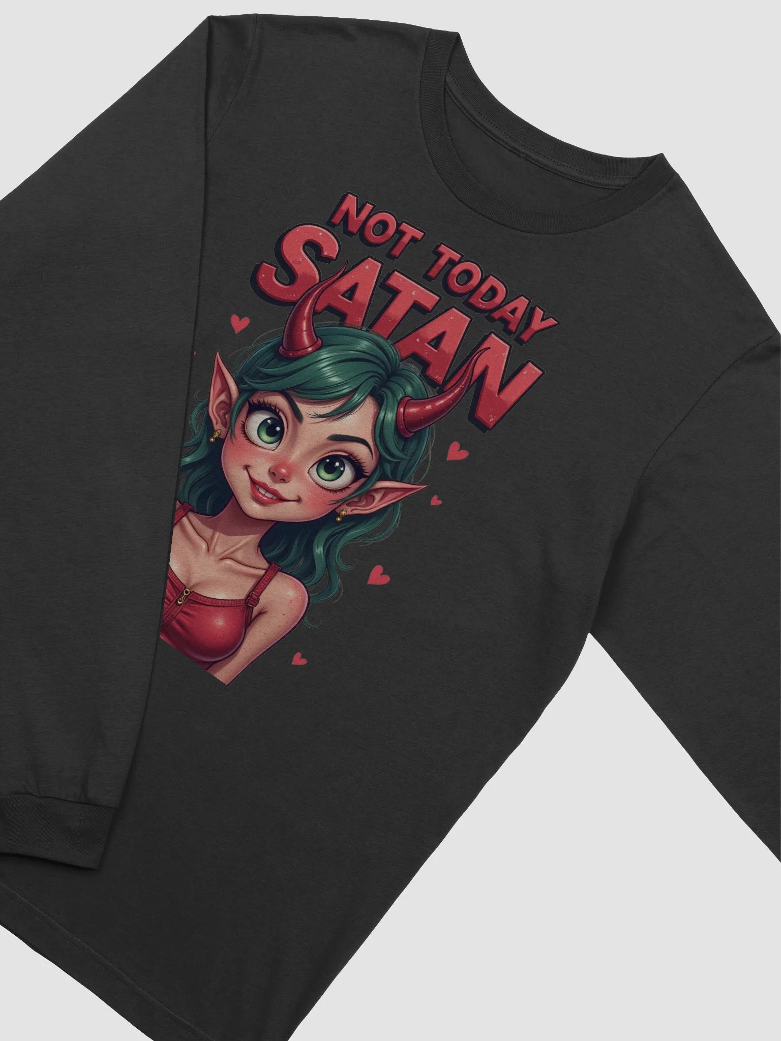Not Today Satan Long Sleeve Tee product image (44)