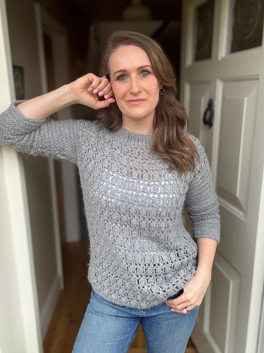 Textured Crochet Sweater Pattern / Florence Jumper Pattern / Crew Neck Sweater / Turtle Neck Pullover Pattern Pdf product image (5)