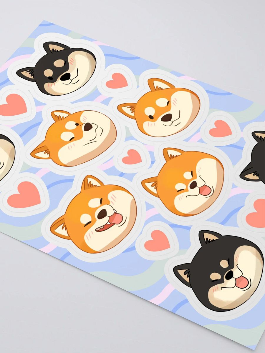 Shiba Inu Love Sticker Sheet product image (3)