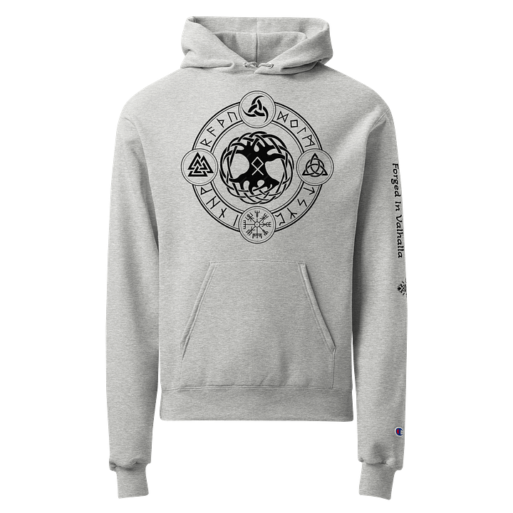 Forged In Valhalla: World Tree & Runes Hoodie product image (1)