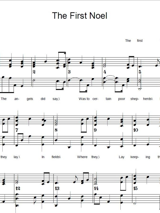 The First Noel - Christmas - Piano sheet music product image (1)