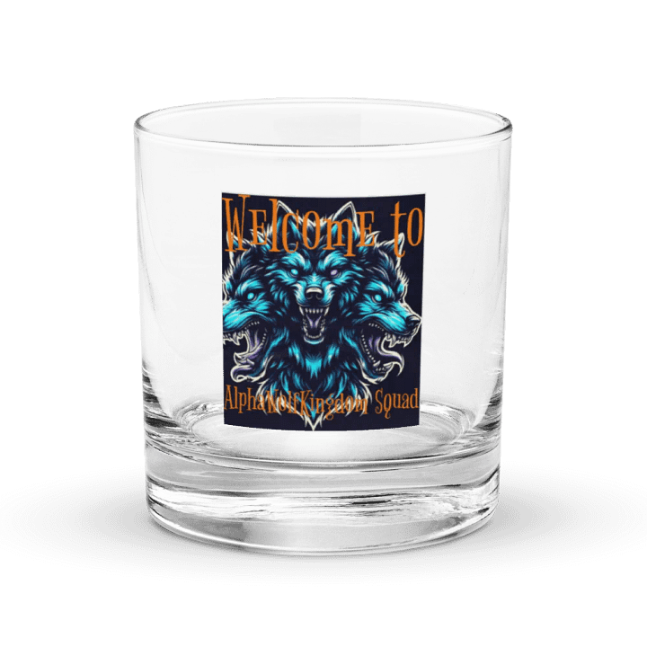 AlphaWolfKingdom Triple Wolf Rocks Glass product image (1)