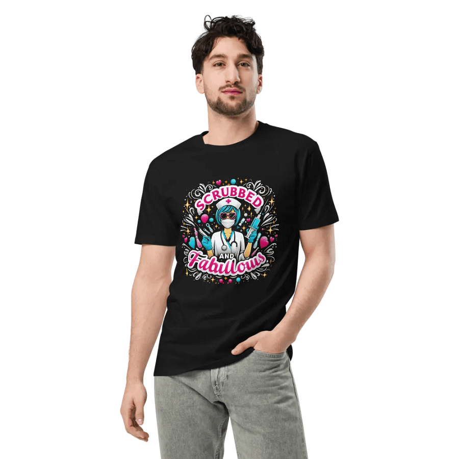 Fabulous Nurse Illustrated Premium T-Shirt product image (5)