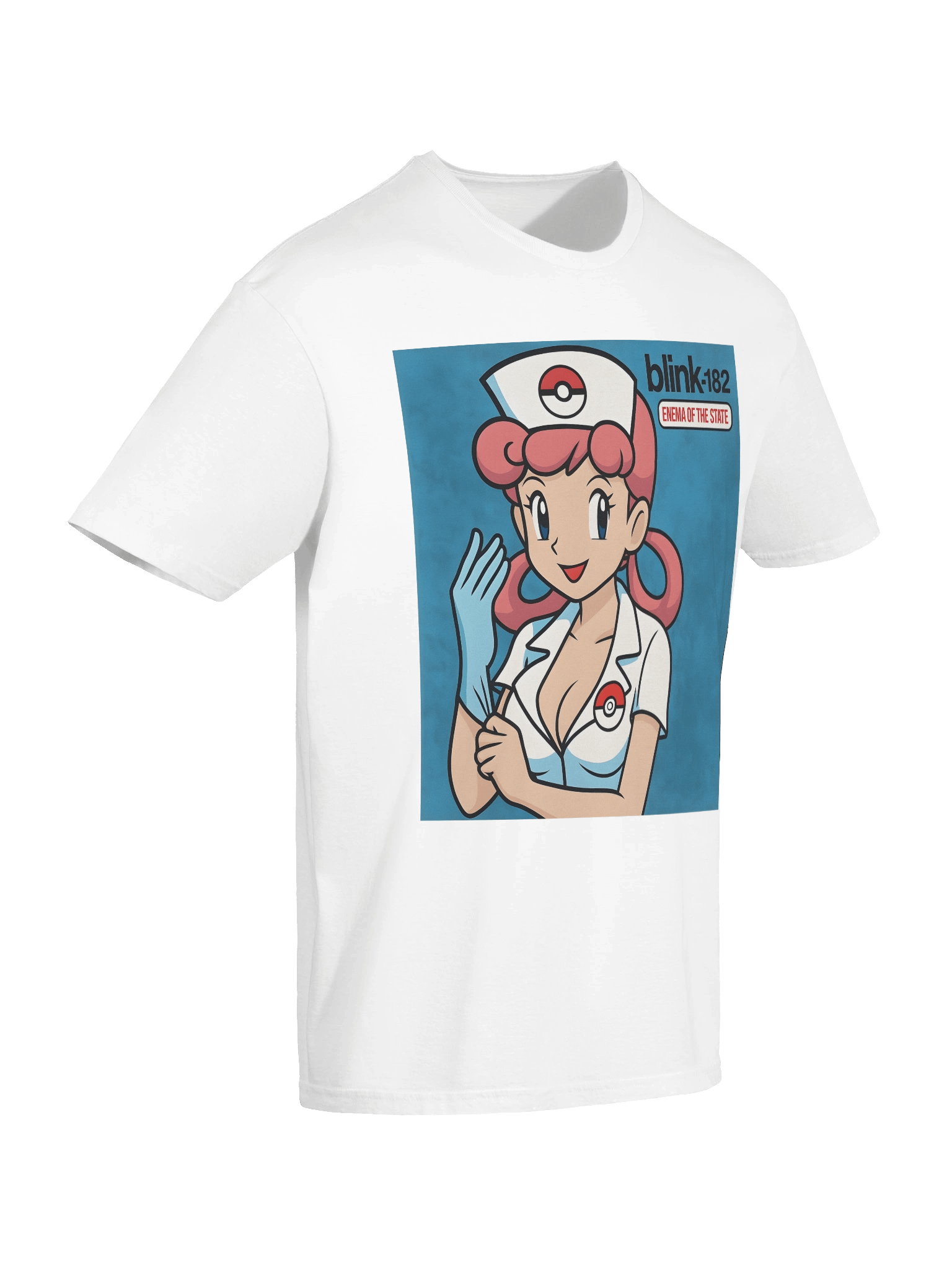 Nurse Joy × Blink-182 – Enema of the State Parody Tee product image (92)