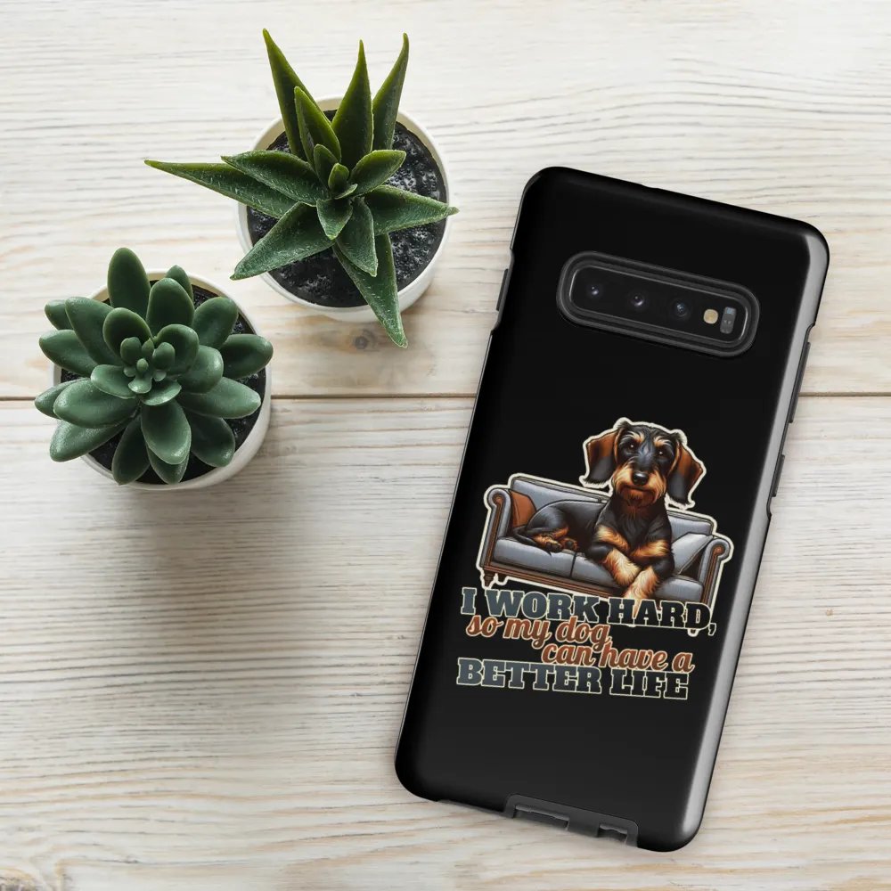 Work Hard – Dachshund - Samsung Tough Case product image (4)