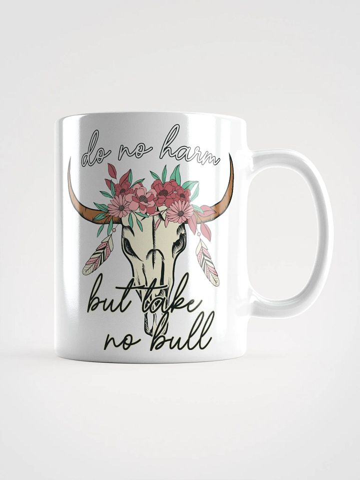 Do No Harm Floral Cow Skull Mug product image (1)