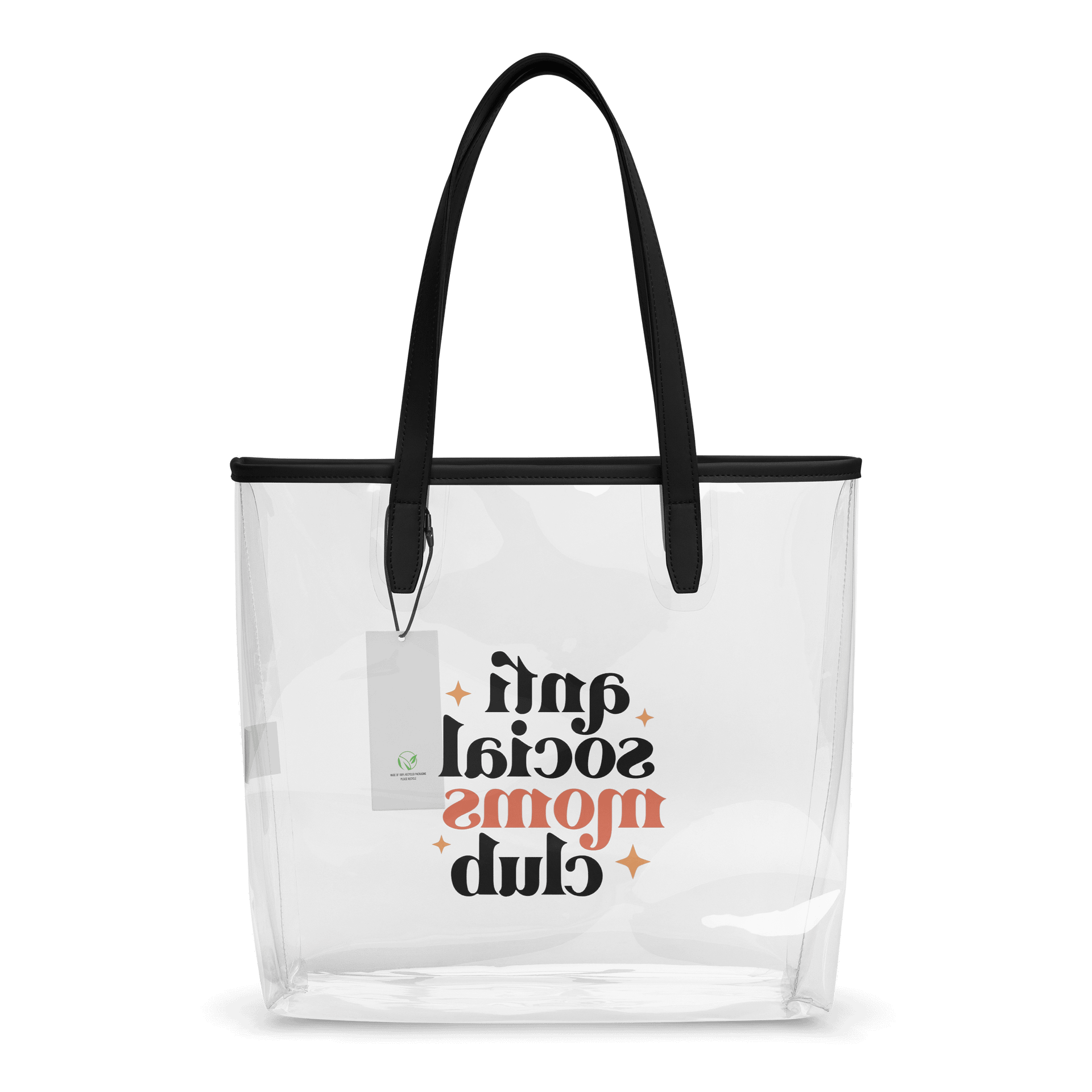anti social Mom's Club Clear Tote Bag product image (2)