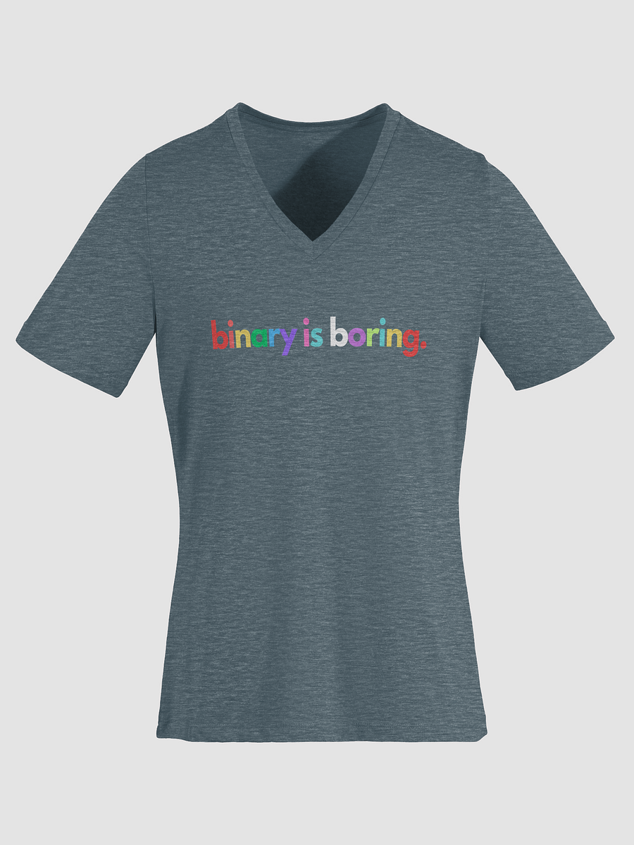 Binary Is Boring (Rainbow) V-Neck tee product image (39)