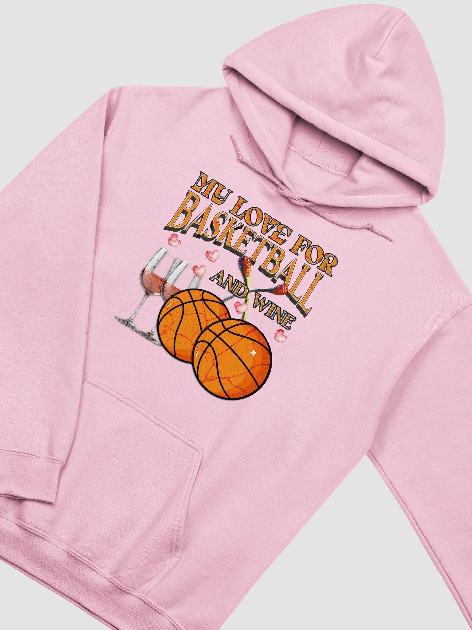 My Love For Basketball And Wine Swish & Sip Classic Hoodie product image (2)