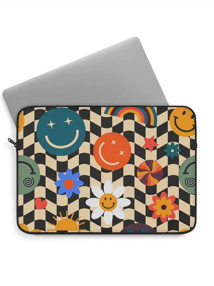 Whimsical Smiley Faces Laptop Sleeve product image (3)