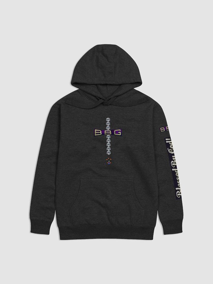Exquisite BBG Diamond Cross Hoodie with printed designer sleeve product image (4)