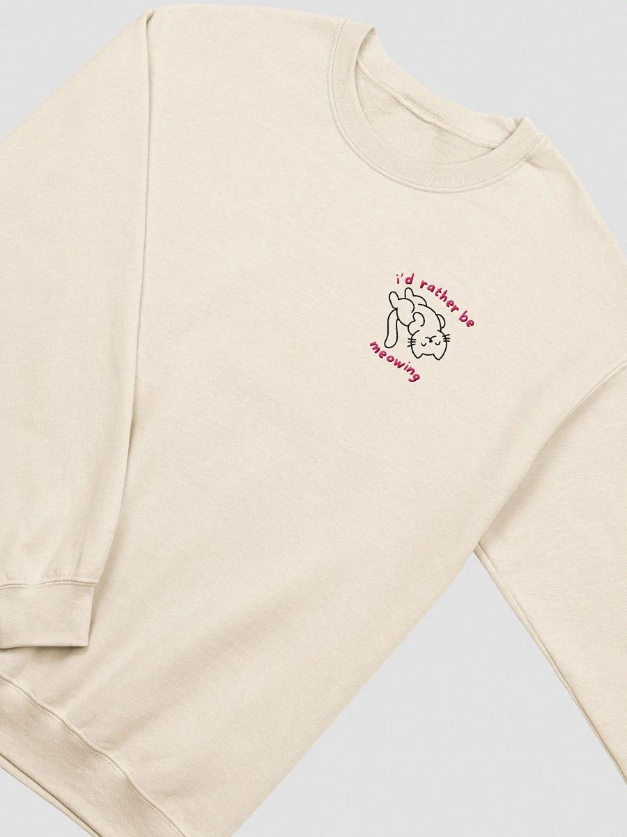 I'd Rather Be Meowing Embroidered Sweatshirt product image (17)