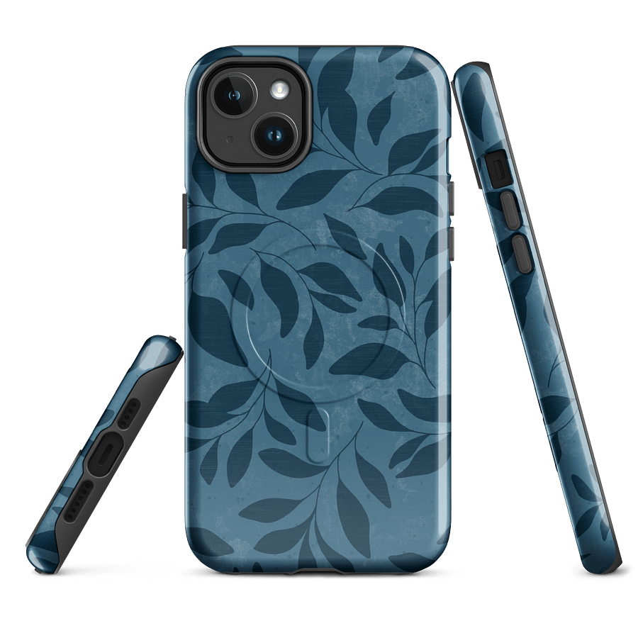 Midnight Foliage Blue MagSafe Tough Case for iPhone product image (1)