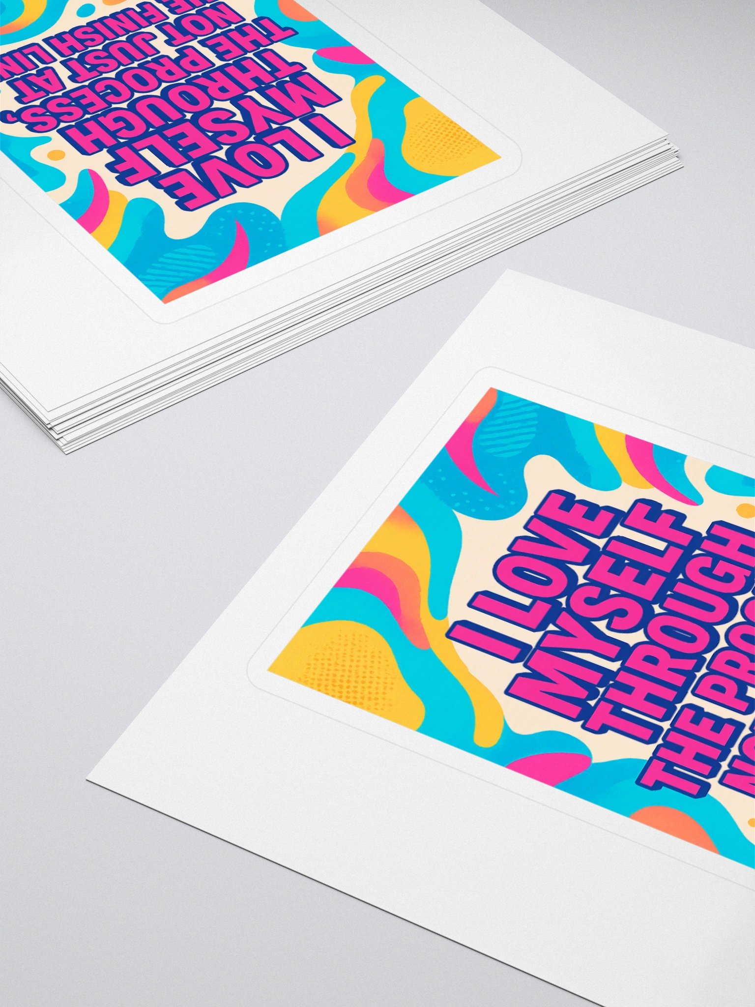 Self-Love Process Kiss Cut Stickers – Empowering Affirmation Stickers for Journals, Laptops & More product image (4)