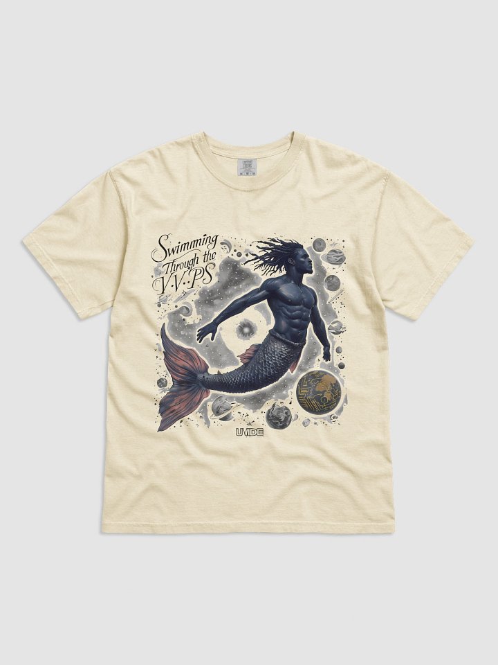Mystical Merman: Swimming Through the Cosmic VVPS Heavyweight T-Shirt product image (3)
