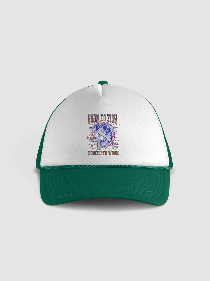 Born To Fish Forced To Work Bass Fishing Trucker Hat product image (5)