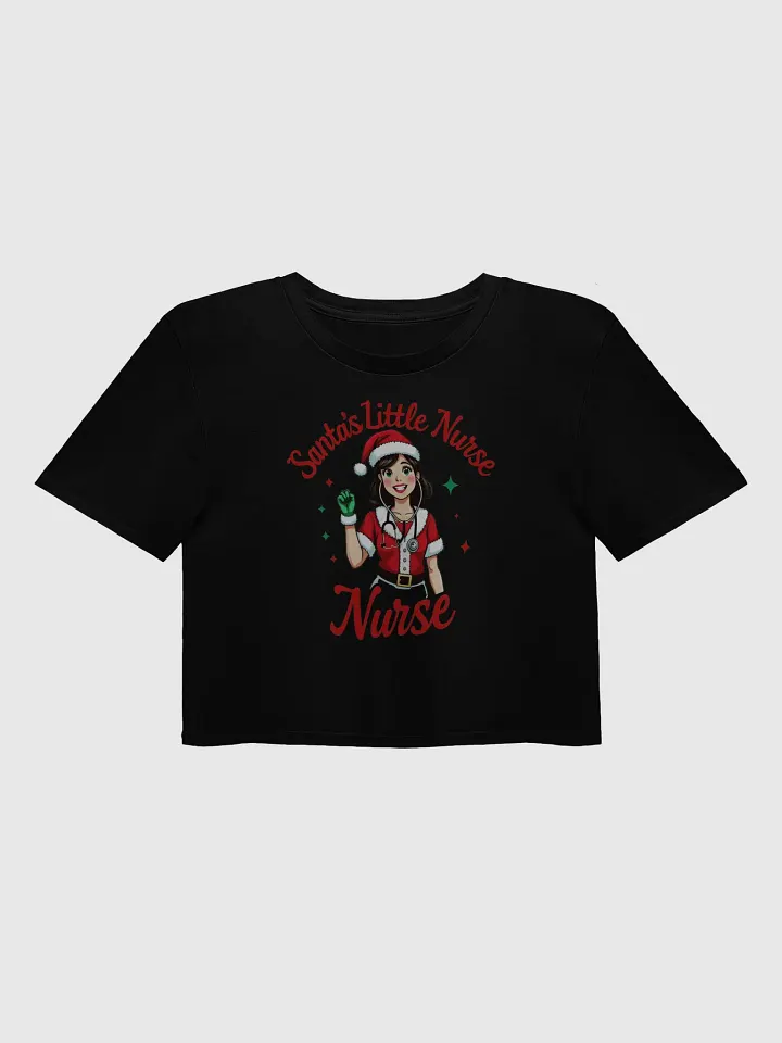 Santa's Stethoscope Little Nurse Premium Crop Top product image (1)