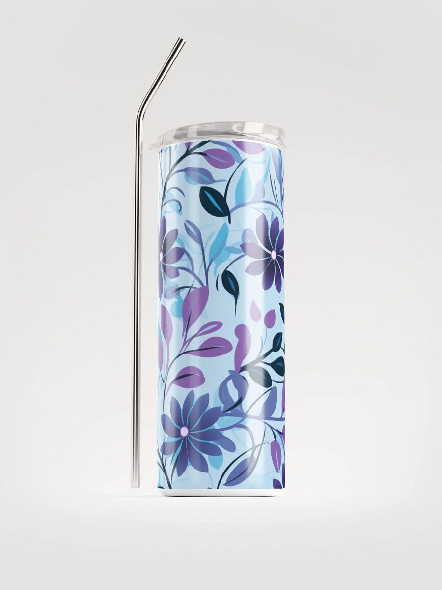 Pastel Purple Blue Tree Leaves Nature Stainless Steel Insulated Tumbler product image (1)
