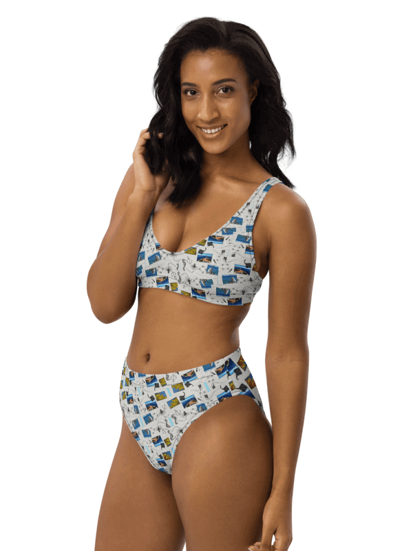 Sea design (photoshop by Dina R.) - Recycled High Waisted Bikini product image (4)
