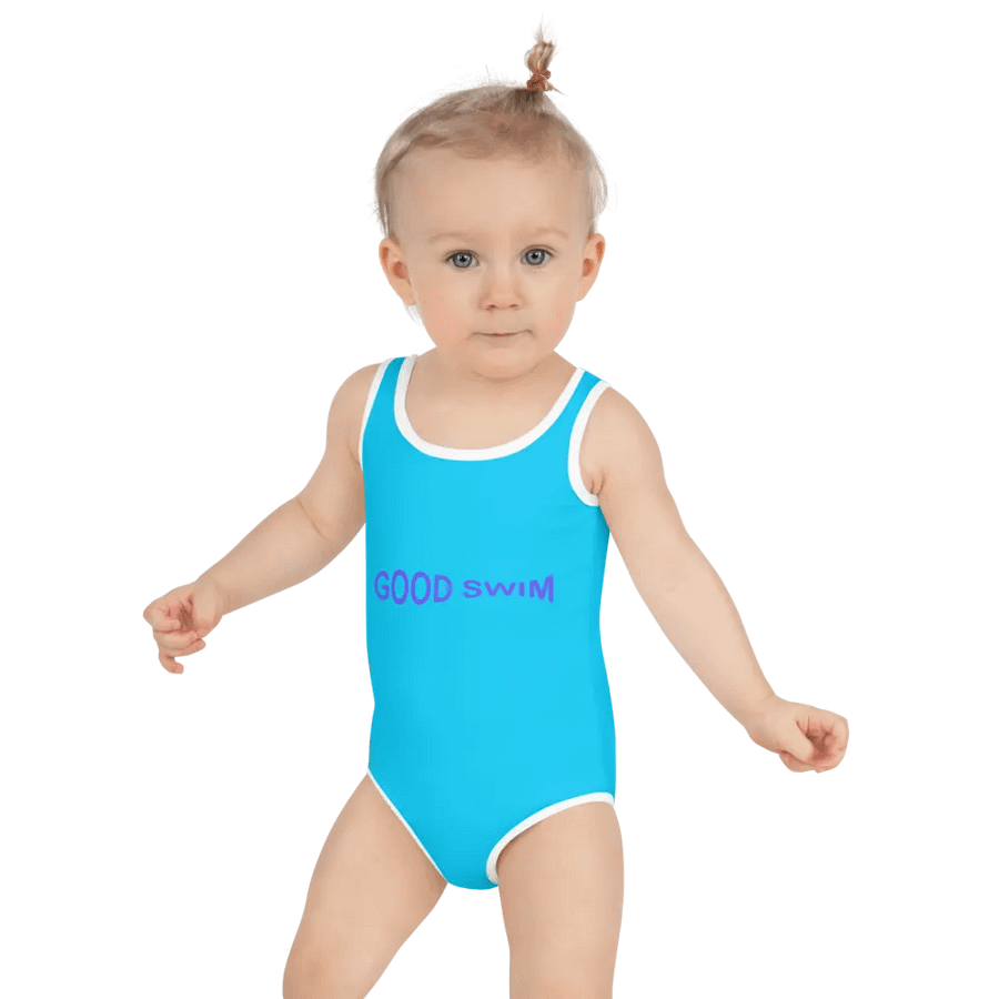 Good Swim Purple on Sky Blue Kids Swimsuit product image (6)