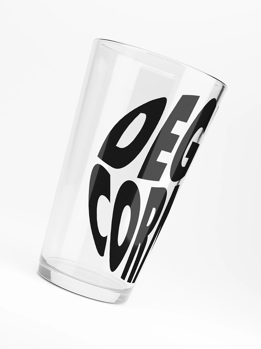 Degen Corner - Pint glass (dark logo) product image (6)