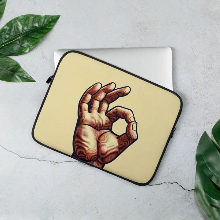 OK Gesture Laptop Sleeve product image (2)