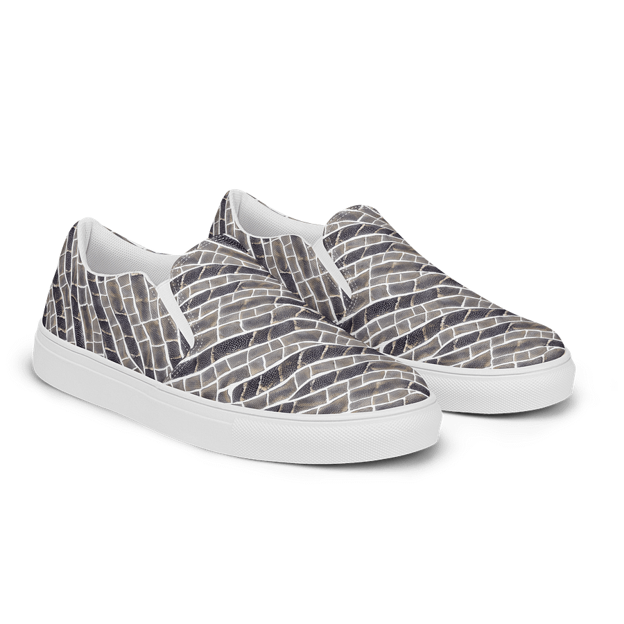 Grey Snake Skin Canvas Shoes product image (2)
