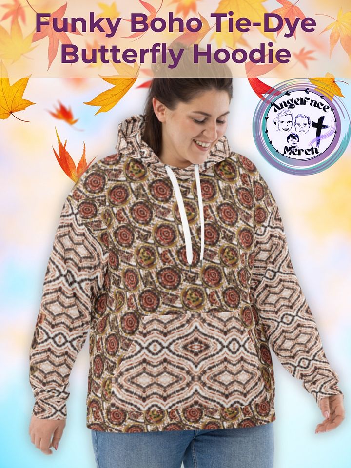 Funky Boho Tie Dye Butterfly Hoodie product image (1)
