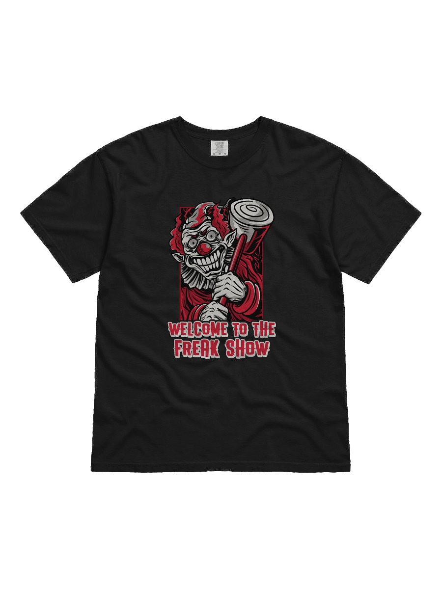 Welcome to the Freak Show T-Shirt – Creepy Evil Clown Tee, Scary Circus Halloween Shirt product image (5)