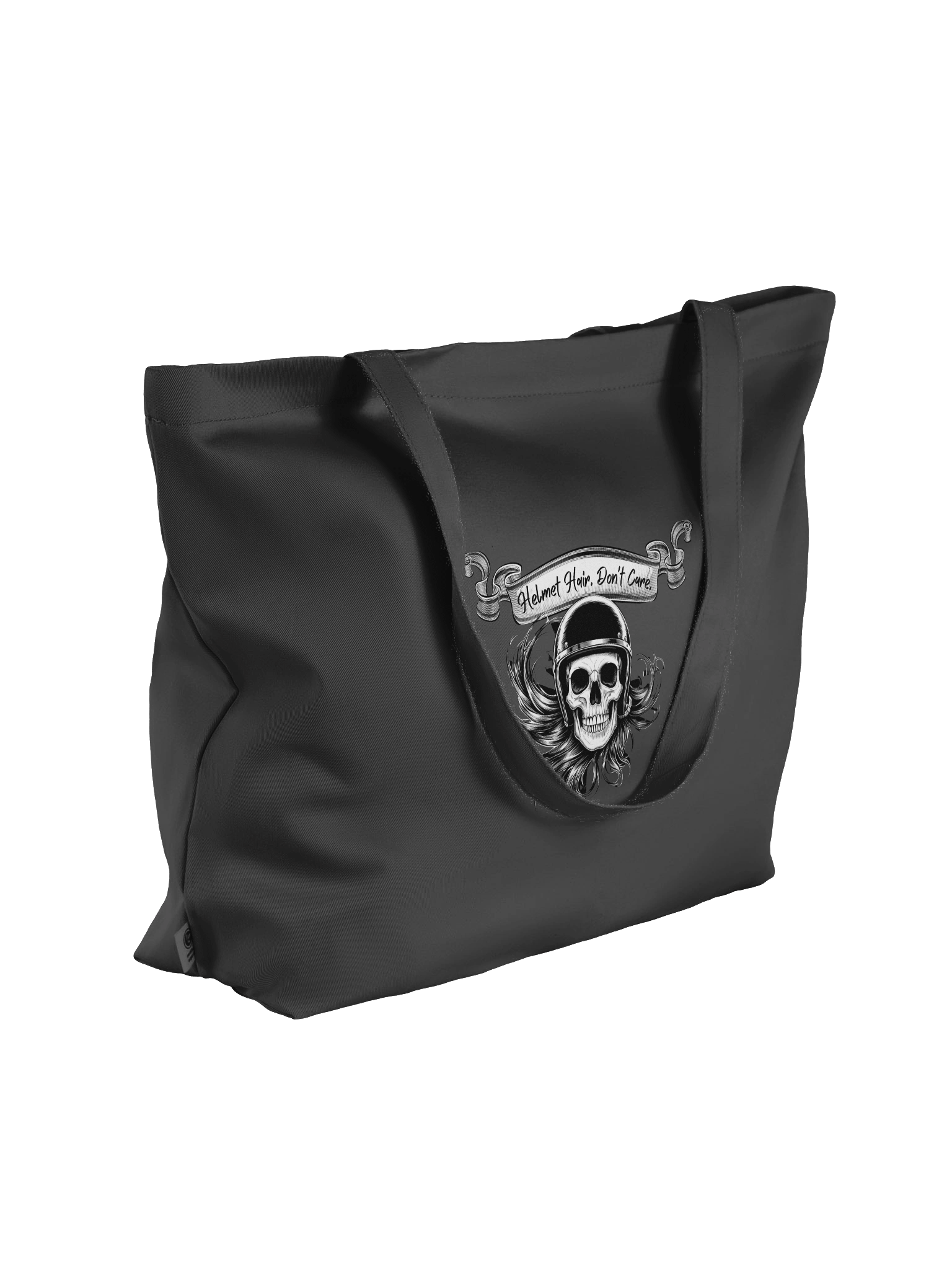 Helmet Hair, Don’t Care – Organic Biker Tote Bag product image (4)