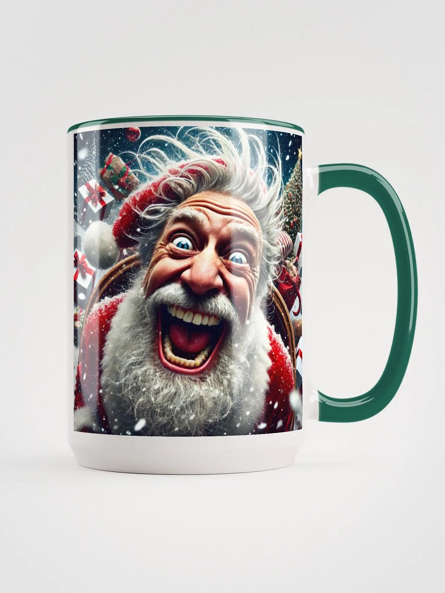 Green Mug with a Frantic Santa product image (1)