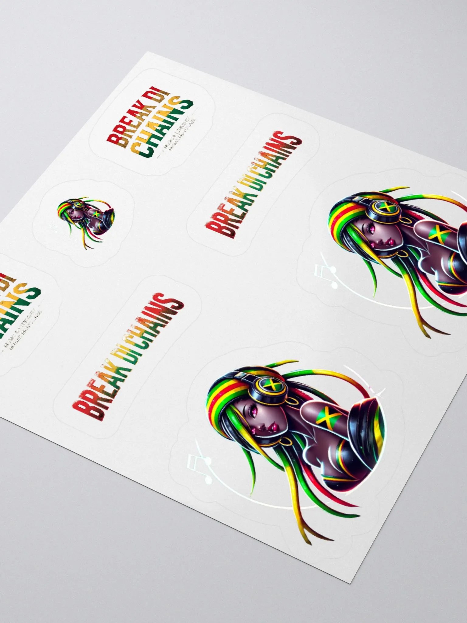 🔥 Break Di Chains – Roots Reggae Sticker Pack (Multiple Sizes) product image (3)
