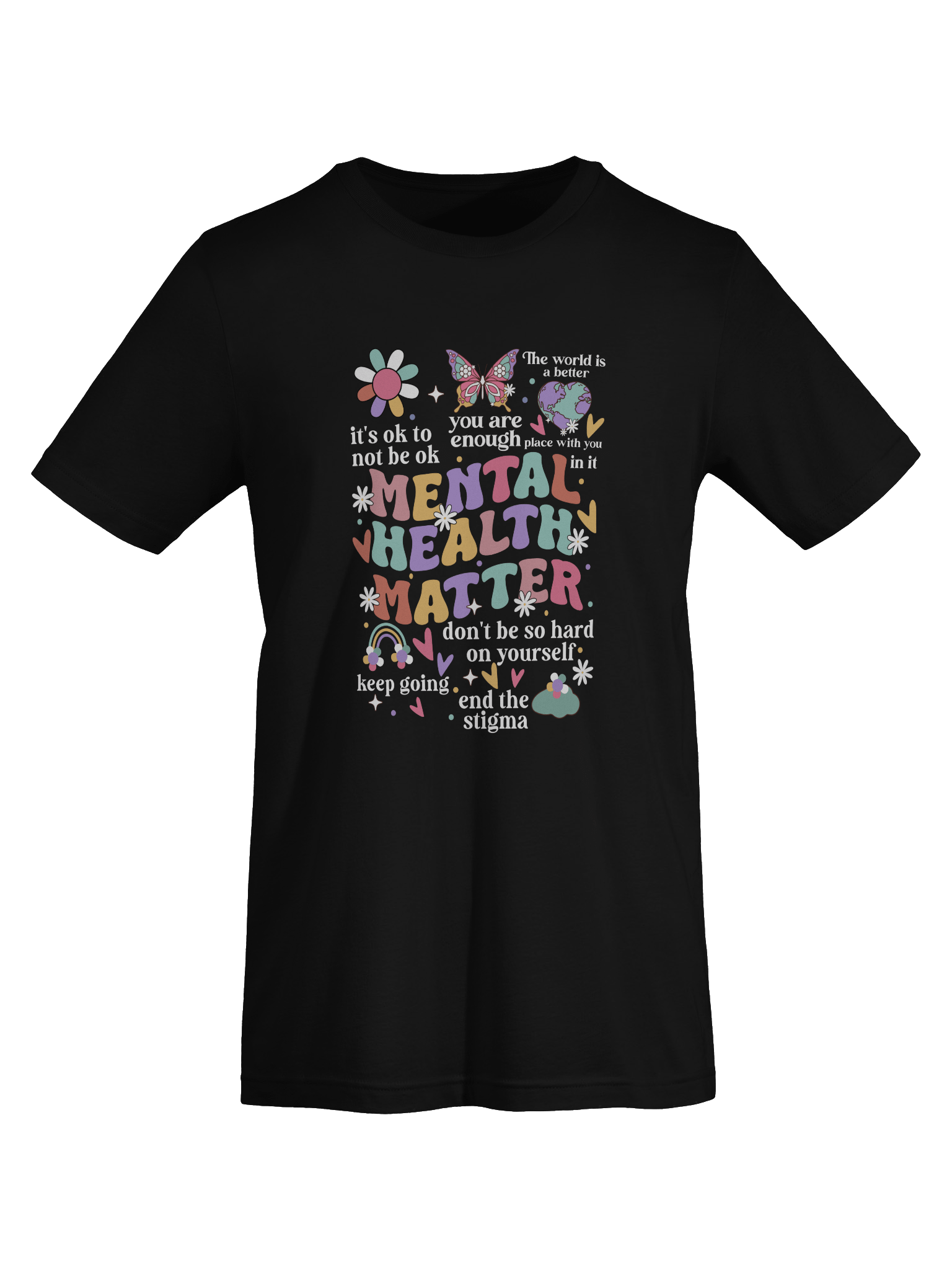 Mental Health Matter – Affirmations for Self-Compassion Mental Health Awareness T-Shirt product image (34)