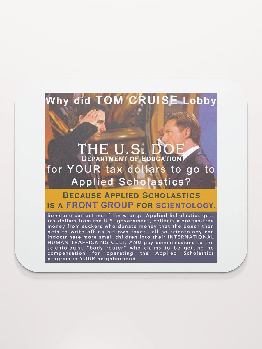 Mousepad - Tom Cruise & U.S. Dept of EDUCATION product image (2)