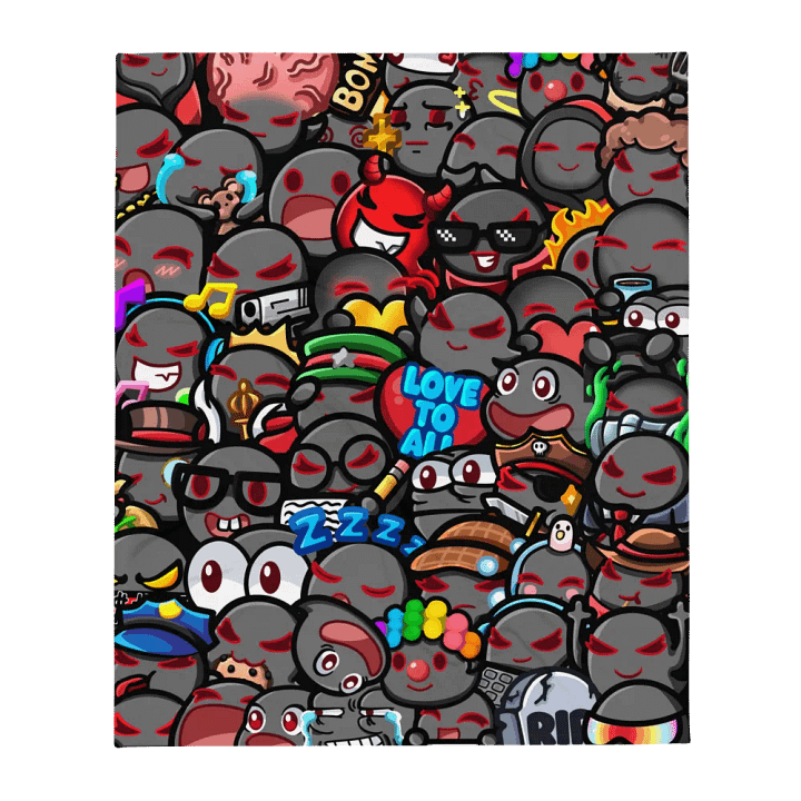 Emote-tional Support Throw Blanket product image (1)
