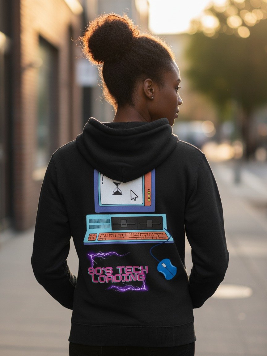 Retro-Tech Loading Champion Hoodie for Women product image (1)