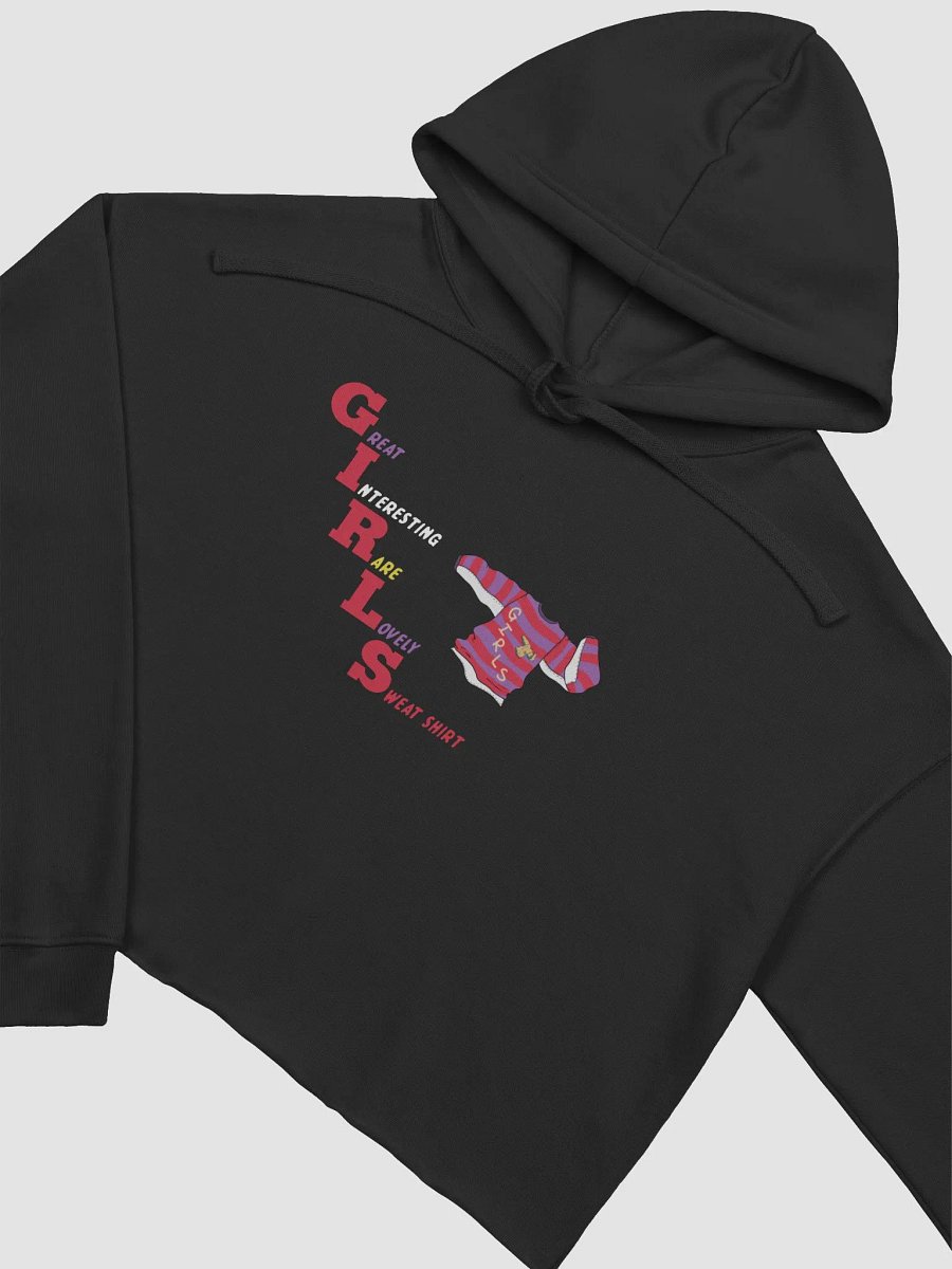 GIRLS interesting fleece crop hoodie product image (4)