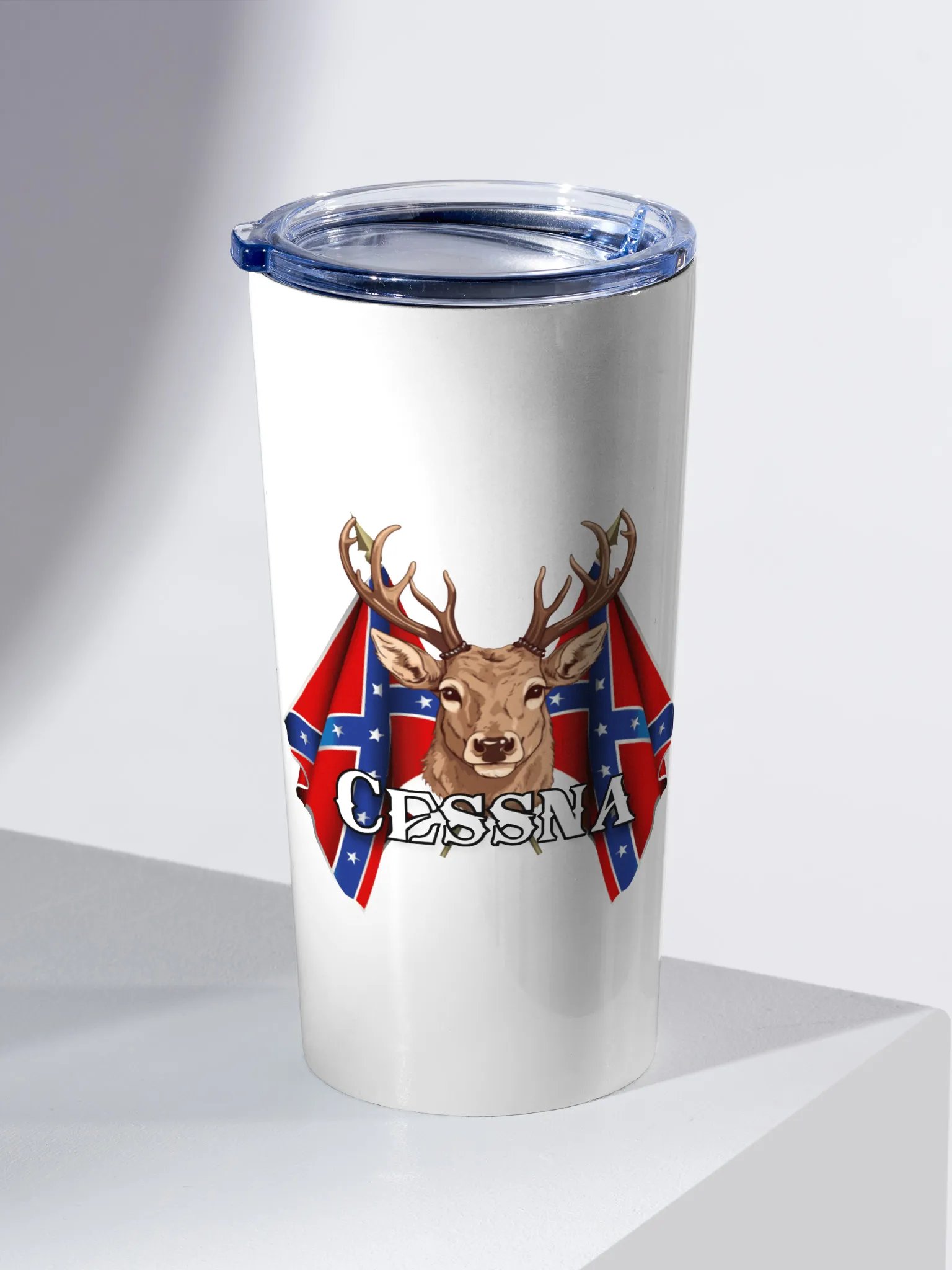 "Cessna" Last Name Rebel Redneck Deer - Adult Tumbler product image (2)