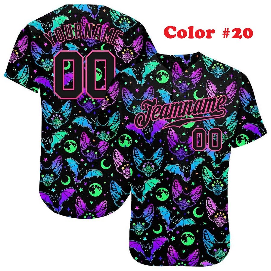 Authentic Baseball Jersey , Custom Baseball Jersey, Personalized Sport Jersey, Multi Colorful and Patterns product image (186)