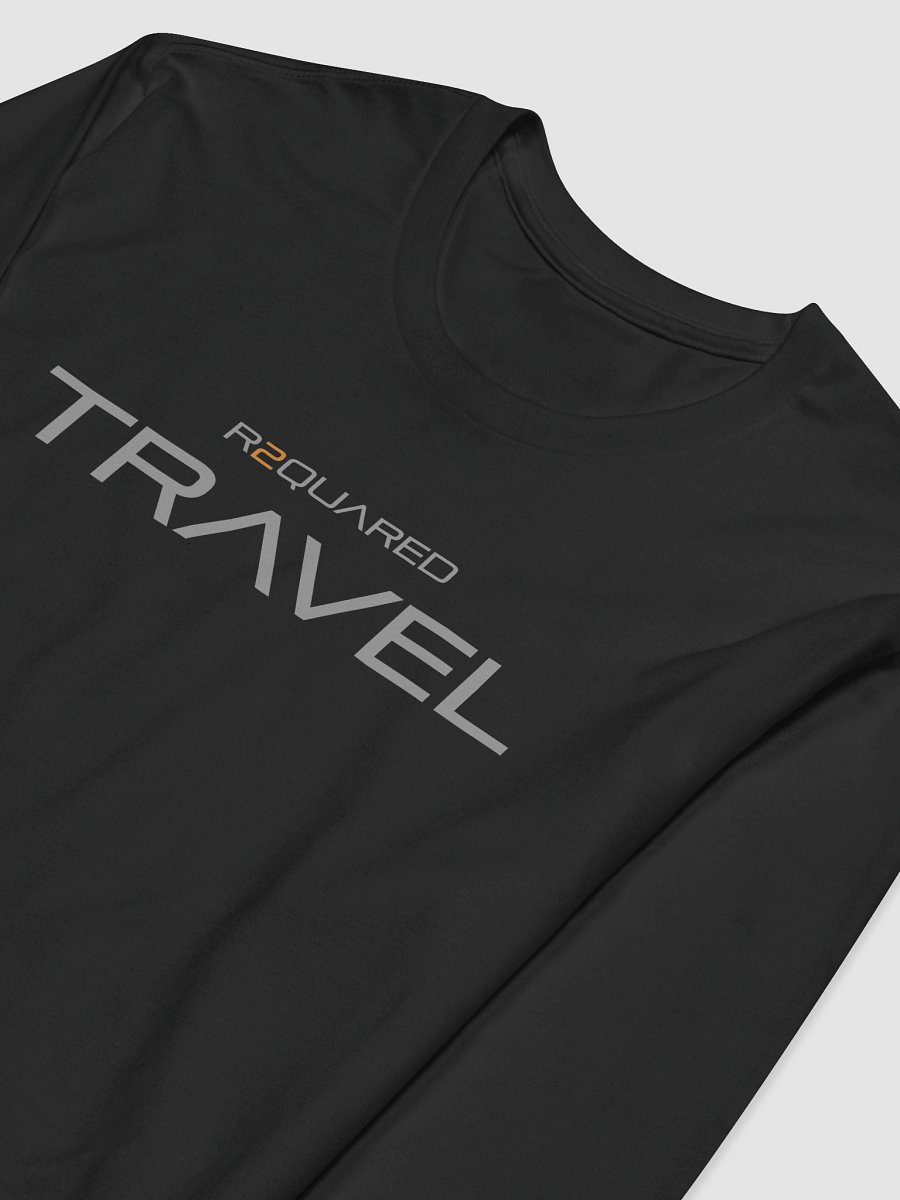 Fitted Long Sleeve Crew Black w/ gray text product image (3)